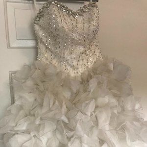 Rimi Bridal Princess Fluffy Pearls Wedding Dress